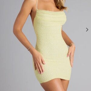 Windsor Light Yellow Mini Dress